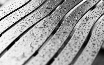 Wavy metal bech with raindrops background hd