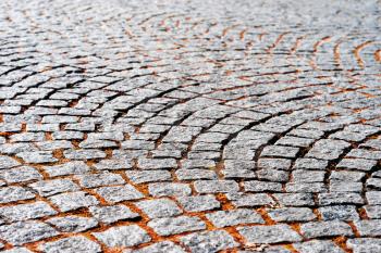 Diagonal medieval Norway pavement with autumn grass background hd