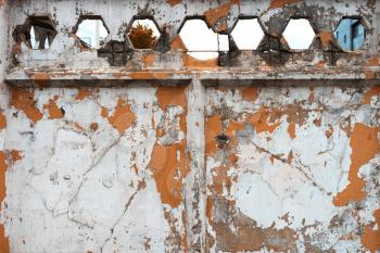 Horizontal orange rusty old fence wall texture background hd