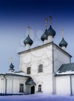 Russian beautiful grey church