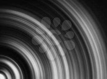 Horizontal vivid black and white vinyl radial swirl twirl business abstraction background backdrop