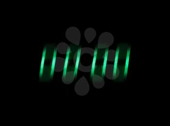 Horizontal isolated blurred green display zeros abstraction background backdrop