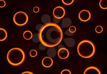 Orange bubble shaped objects illustration texture background