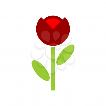 Poppy red flower isolated. Flowers emblem, logo
