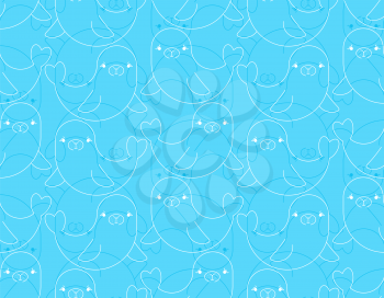 Harp Seal Pup pattern seamless. Animal vector background
