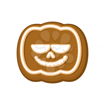 Halloween cookie pumpkin. Cookies for terrible holiday. Vector illustration
