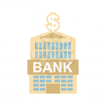 bank building isolated. Financial institution. Vector illustration