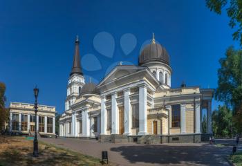 Odessa, Ukraine - 08.30.2018. Odessa Orthodox Cathedral of the Saviors Transfiguration in Ukraine, Europe