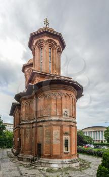 BUCHAREST, ROMANIA - 07.21.2018. Kretzulescu Church in the old town area in Bucuresti, Romania.