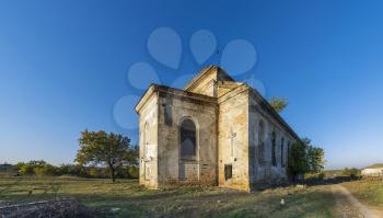 Abandoned Catholic church of the Nativity of the Blessed Virgin Mary in the village of Kamenka, Odessa region, Ukraine