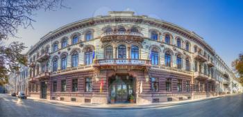 Odessa, Ukraine - 09.11.2018. Luxury hotel Londonskaya in the historic center of the Odessa city.