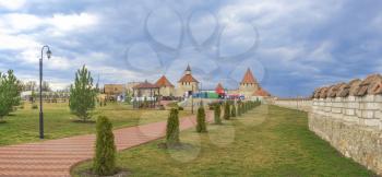 Bender, Moldova - 03.10.2019. Alexander Nevsky Park on the territory of the historical architectural complex of the ancient Ottoman Citadel in Bender, Transnistria, Moldova.
