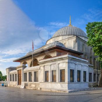 Istambul, Turkey – 07.13.2019. Tomb of Sultan Ahmet on a sunnyy summer morning,