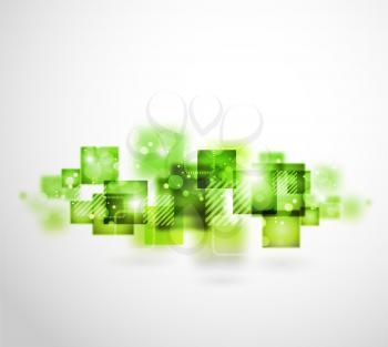 Abstract technology background with green square. EPS 10