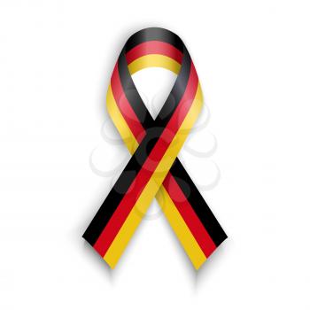 Germany Flag.  Abstract German ribbons isolated on white, vector illustration