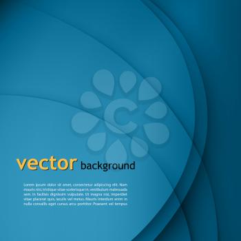 Blue  smooth twist light lines vector background.