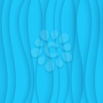 Seamless Wave Pattern. Curved Shapes Background. Regular Blue wave Texture