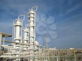 The oil refinery. Equipment for primary oil refining.                            