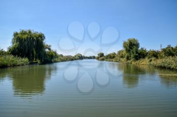 Poltava Yerik. Landscape river, water and trees