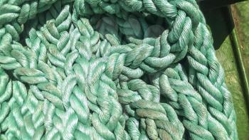 Port rope. Mooring rope. Rope for fastening ships and cargo.