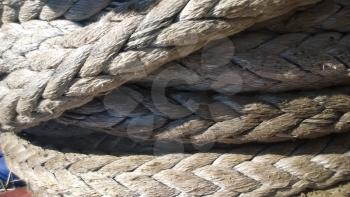 Port rope. Mooring rope. Rope for fastening ships and cargo.