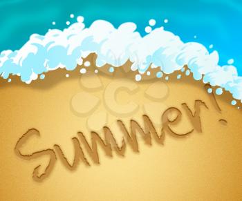 Summer Beach Meaning Summertime Vacation 3d Illustration