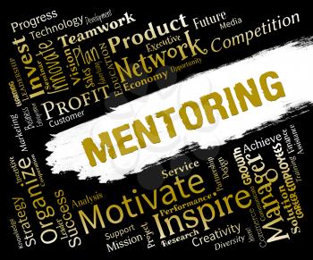 Mentoring Words Showing Adviser Councellor And Consultant