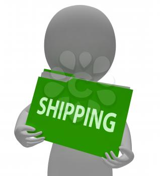 Shipping Folder Indicating Sending Freight 3d Rendering