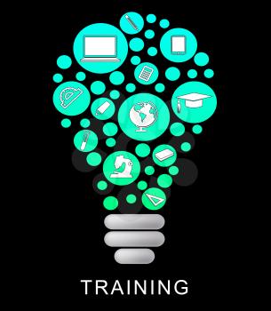 Training Lightbulb Indicating Learning Skills And Coaching