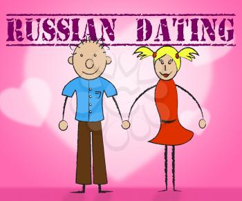 Russian Dating Indicating Love Partner And Sweetheart