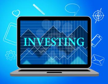 Investing Online Showing Web Site And Growth