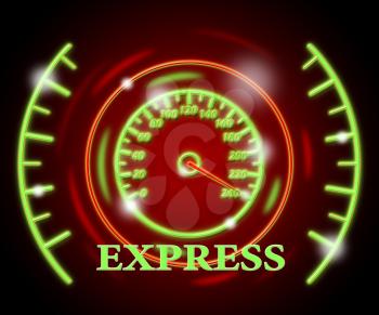 Express Gauge Showing Speed Dial And Dashboard