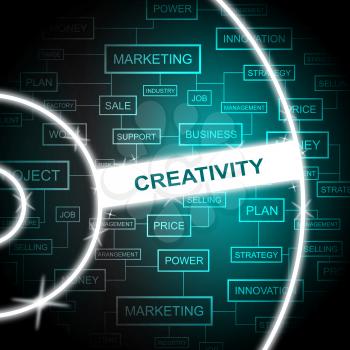 Creativity Word Representing Talent Concept And Innovation