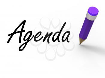 Agenda With Pencil Meaning Written Agendas Schedules or Outlines
