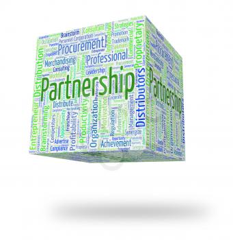 Partnership Word Meaning Work Together And Wordclouds