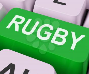 Rubgy Key Showing Sport Or Game Online