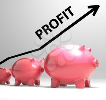 Profit Arrow Showing Sales And Earnings Projection