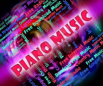 Piano Music Showing Sound Tracks And Pianos