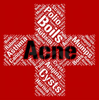 Acne Word Meaning Ill Health And Eczema