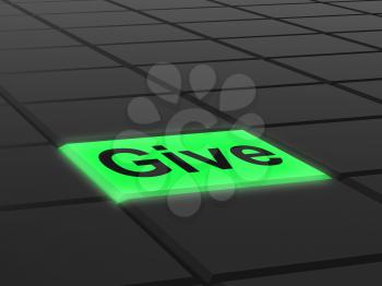Give Button Meaning Bestowed Allot Or Grant