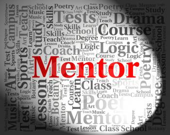 Mentor Word Representing Mentoring Text And Guide