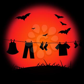 Halloween Background Meaning Trick Or Treat And Fruit Bat