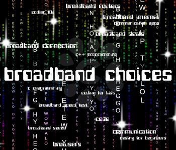 Broadband Choices Representing World Wide Web And Lan Network