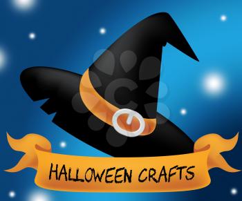 Halloween Crafts Indicating Trick Or Treat And Artwork Art