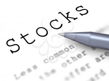 Stocks Word Meaning Share Market And Investment