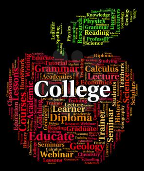 College Word Representing Military Academy And Institute