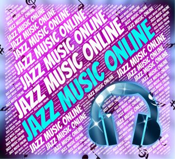 Jazz Music Online Showing Web Site And Concert