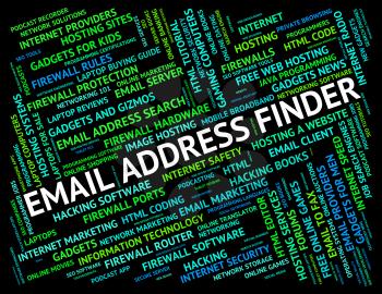 Email Address Finder Indicating Send Message And Addresses
