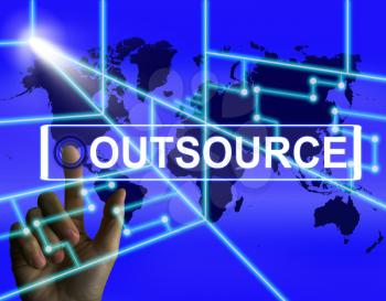 Outsource Screen Meaning International Subcontracting or Outsourcing