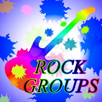 Rock Groups Representing Sound Bands And Audio